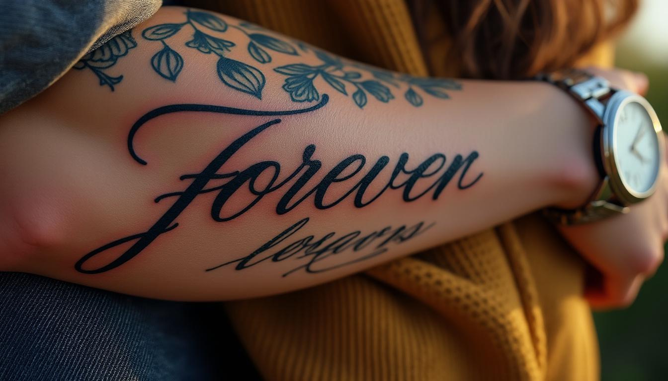 Les tendances actuelles en phrase d’amour en tatouage pour 2025