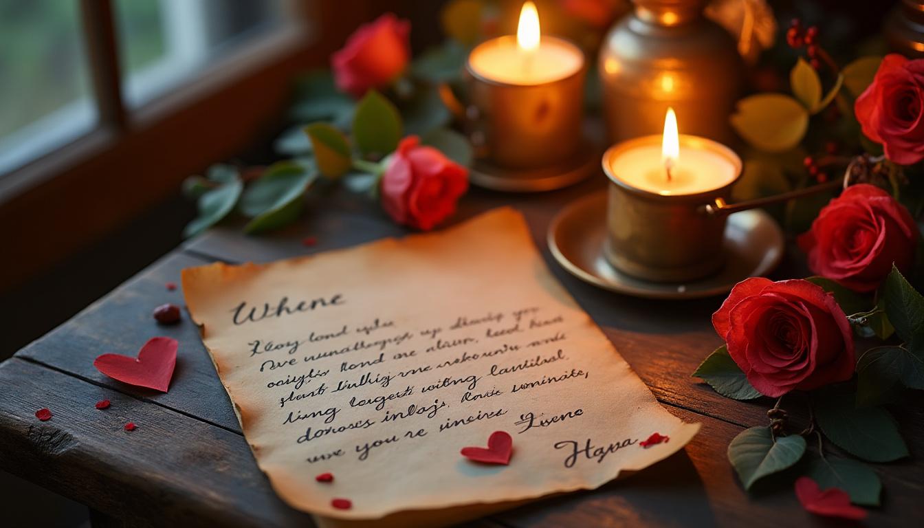 apprenez à exprimer vos sentiments avec une lettre d'amour sincère et touchante, spécialement conçue pour captiver le cœur d'un homme.