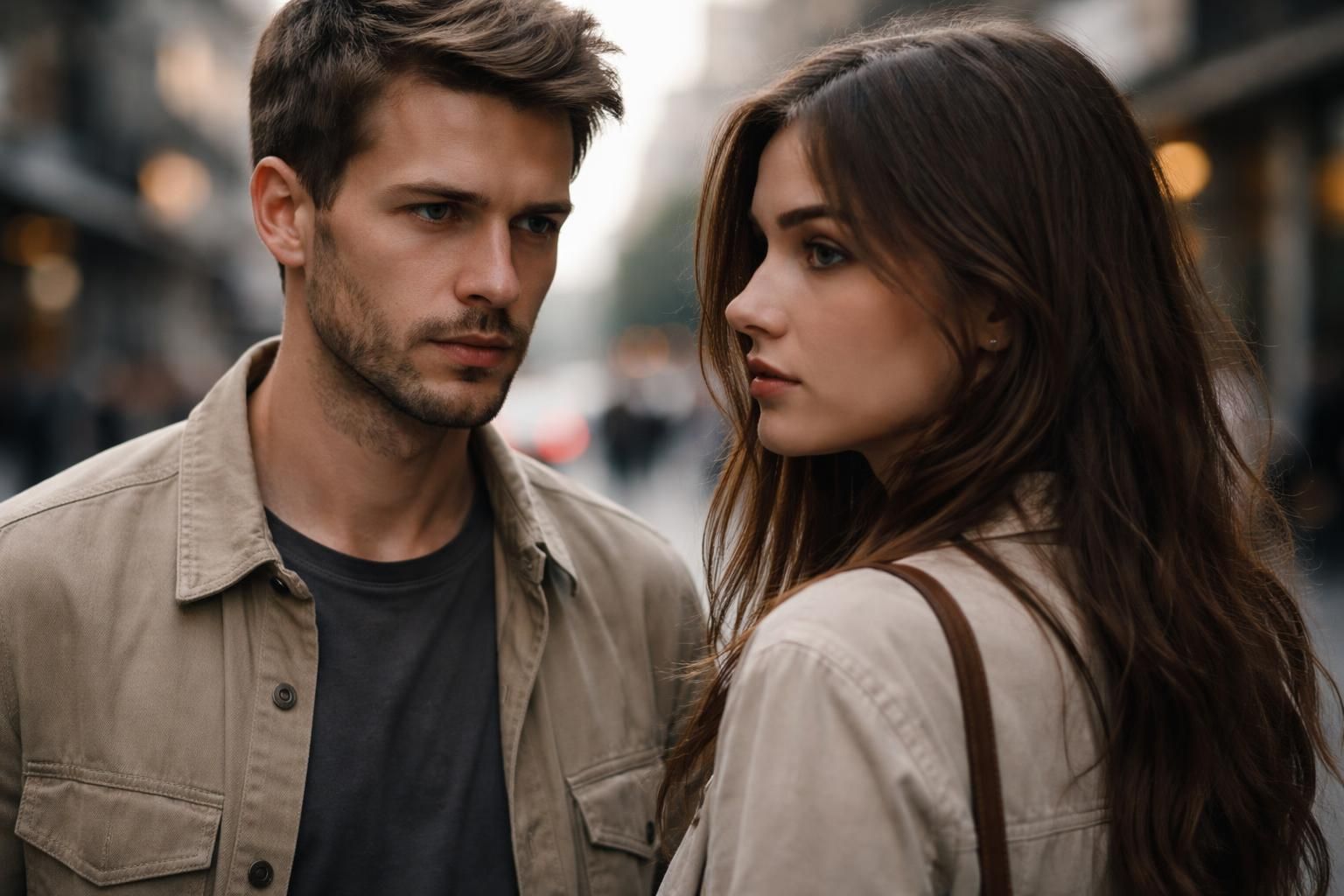 découvrez l'ambiguïté d'un regard qui mêle attraction et désintérêt, et explorez les émotions derrière un visage sans sourire.