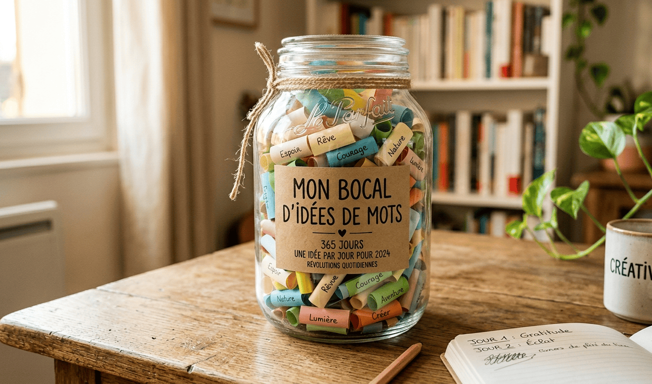 bocal d'idées de mots